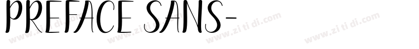 Preface Sans字体转换